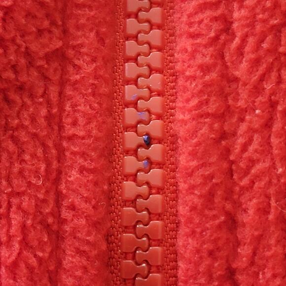 Helly Hansen Fleece Jacket Mens Sz L Red Full Zip Relaxed Fit Logo Spell Out - Picture 5 of 10